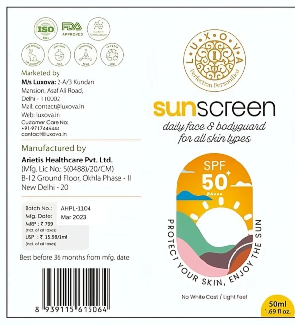 Luxova Sunscreen SPF50 PA+++ - Image 4