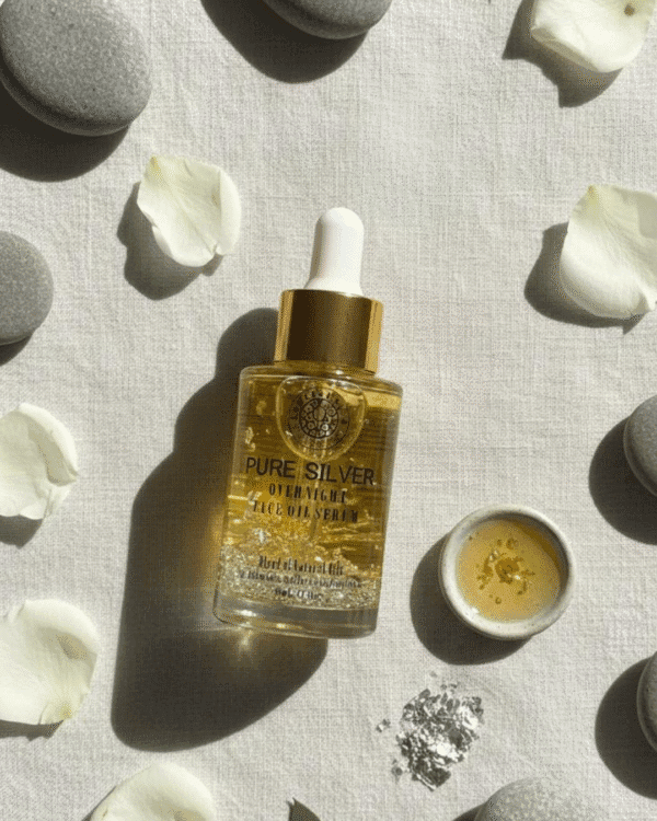 Pure Silver Overnight Face Oil Serum - Anti-Wrinkle & Skin Repair - 30ml - Image 3