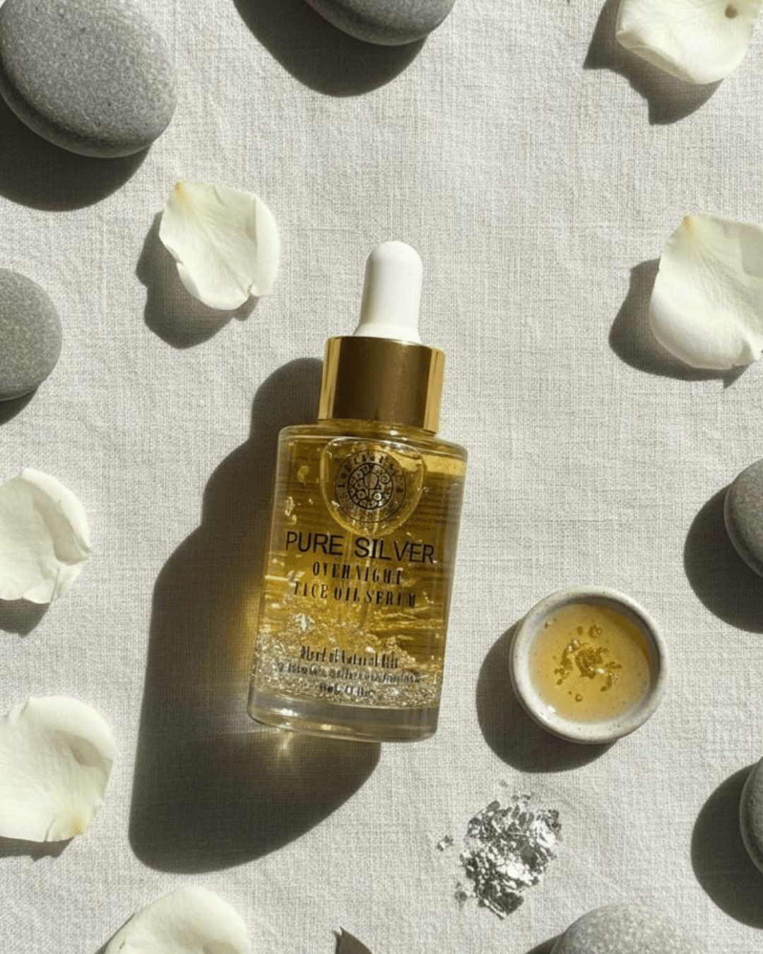 Pure Silver Overnight Face Oil Serum - Anti-Wrinkle & Skin Repair - 30ml - Image 3