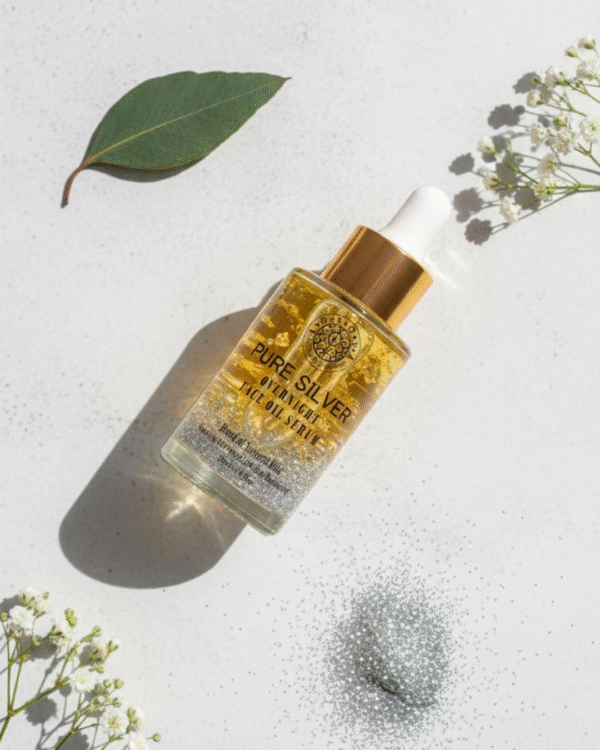 Pure Silver Overnight Face Oil Serum - Anti-Wrinkle & Skin Repair - 30ml - Image 5