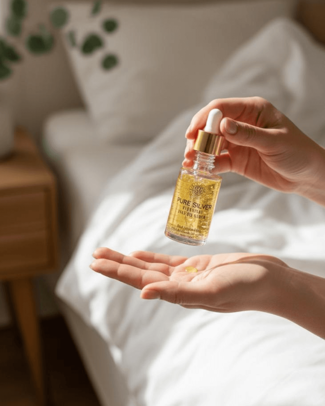 Pure Silver Overnight Face Oil Serum - Anti-Wrinkle & Skin Repair - 30ml - Image 2