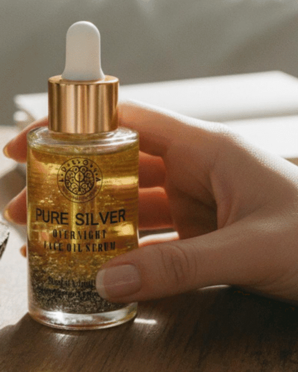 Pure Silver Overnight Face Oil Serum - Anti-Wrinkle & Skin Repair - 30ml - Image 4